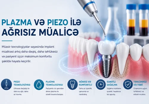 Implantologiyada en son texnologiya: Plazma ve Piezo ile agrisiz mualice